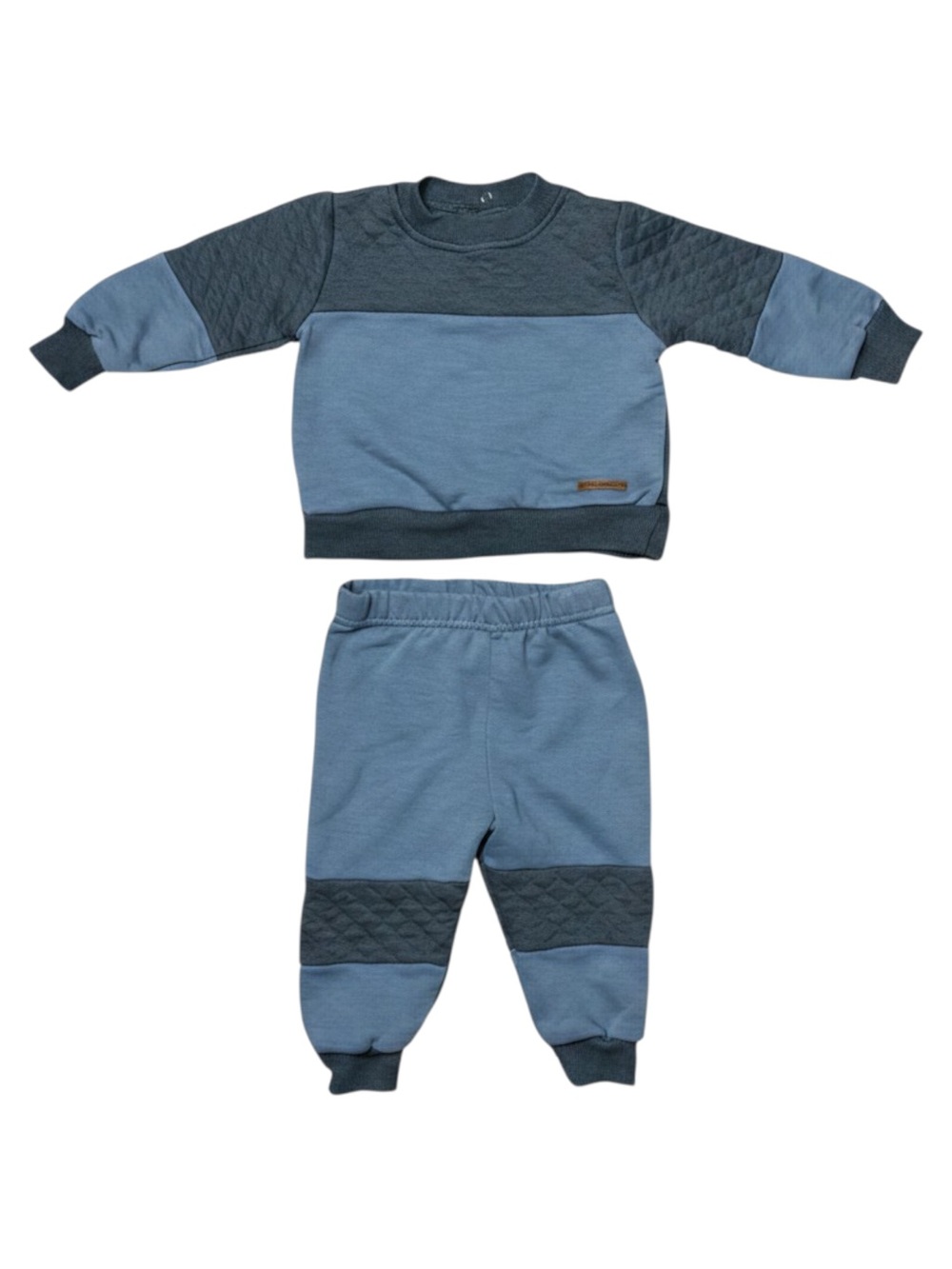 Lila & Jack Blue Colorblocked Baby Sweater 6-9M